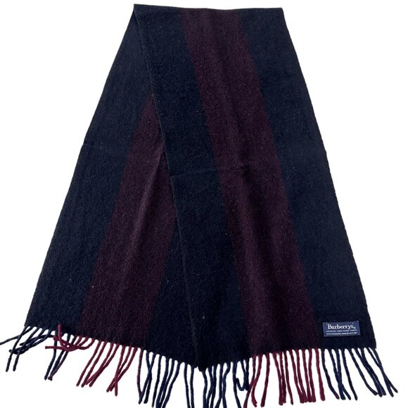 Burberry Accessories - Burberrys Classic Check Scarf Black 100% Cashmere Unisex Scarf Made In Scotland